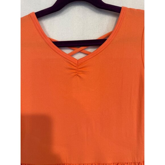 Dotdotsmile Dress Size 7 Solid Tangerine New With Tags - Picture 3 of 7